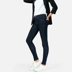 Express Stretch Mid-Rise Jean Legging Dark Wash